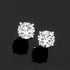 Brilliant Cut 18K White Gold Plated Cubic Zirconia Men Women Solitaire Earrings
